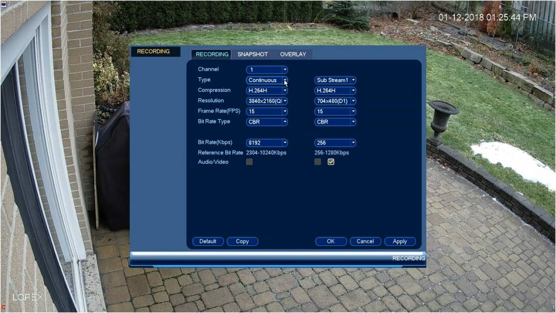 How to Configure Lorex Recording Settings