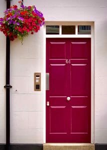 Maroon color door #61