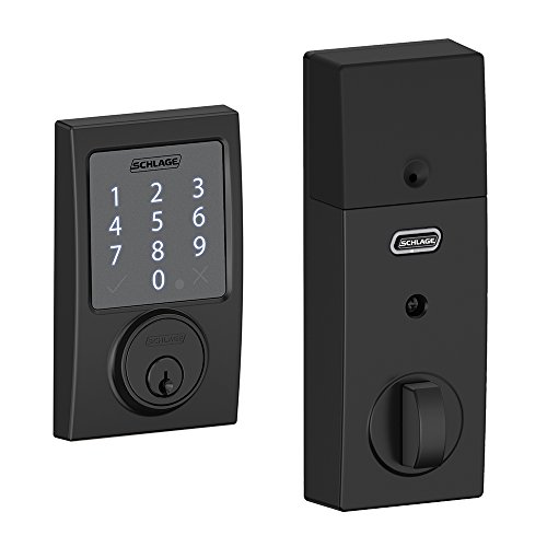 SCHLAGE Sense Smart Deadbolt With Century Trim (Matte Black)