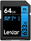 Lexar Professional 633x 64GB SDXC UHS-I Cards, Up To 95MB/s Read, for...