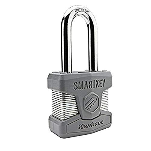 Kwikset 026SMTLNG SHKL PDL Stanley SmartKey Padlock Long Shackle, 50mm,...