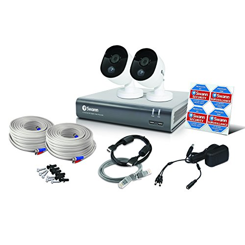 Swann Home Security Camera System, 4 Channel 2 Bullet Cameras, 1080p HD...
