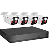 WESECUU Poe Security Camera System, 4K 8CH CCTV Camera Security System 4Pcs...