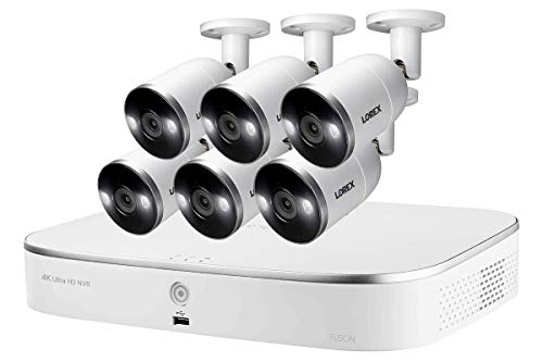 Lorex 4K Security Camera System, Fusion 8-Channel 3TB NVR with 6 Ultra HD...
