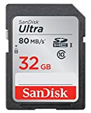 SanDisk Ultra 32GB Class 10 SDHC UHS-I Memory Card up to 80MB/s...