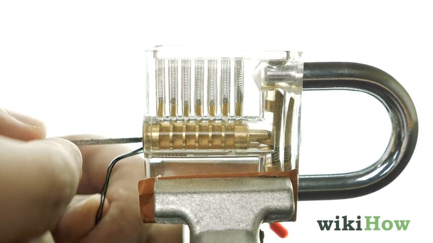 insert bobby pin to lock maintaining pressure