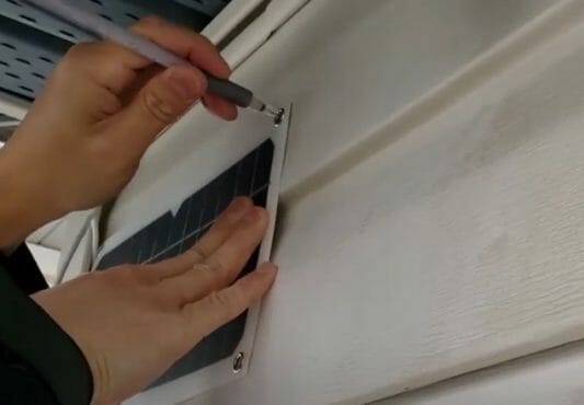 installing the solar panel