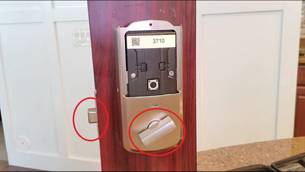 kwikset 3710 lock in red circle