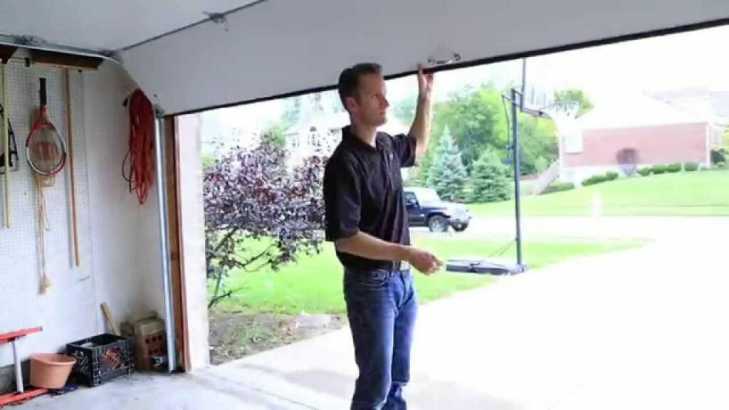 manually opening the garage door