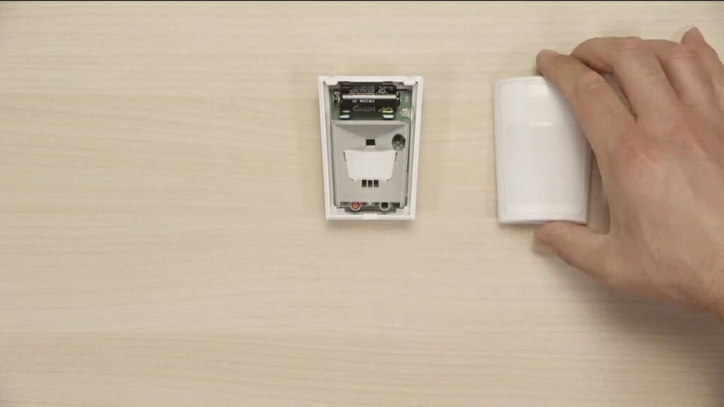 removing the cover of the sensor
