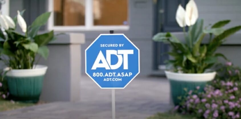 secured by ADT sign