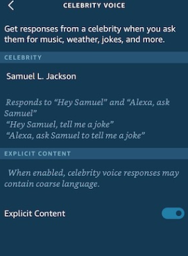 alexa celebrity voice