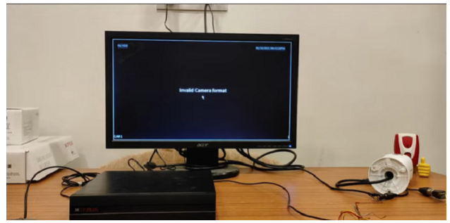 error display on the screen