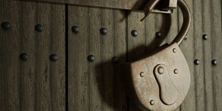 open padlock without key