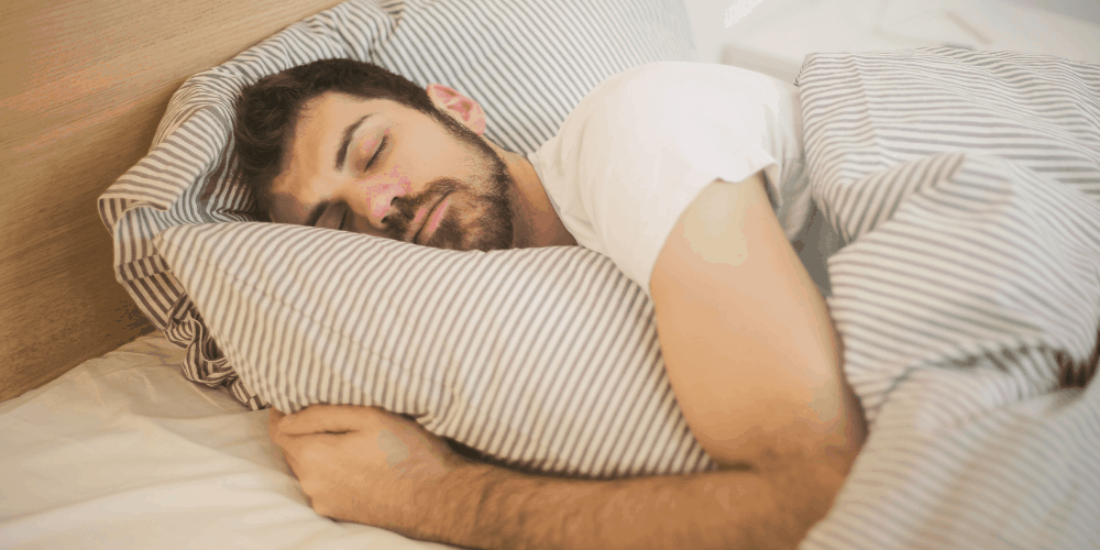 a man sleeping
